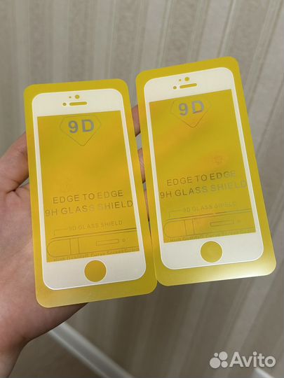 Защитные стекла на iPhone 5, 5s, 5c, SE 2016 2 шт