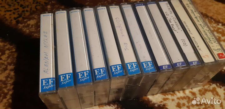 Аудиокассеты Sony Super EF90 12шт