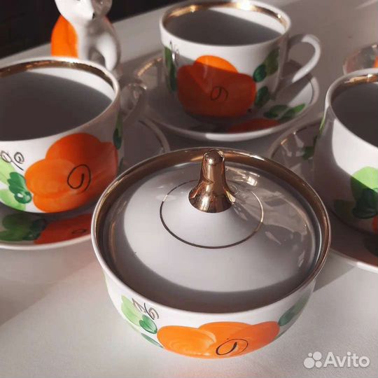 Посуда СССР- чайник Дулево, чайные пары и тд