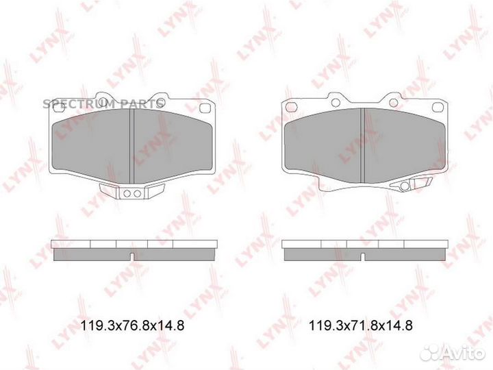 Lynxauto BD7603 Колодки тормозные дисковые перед