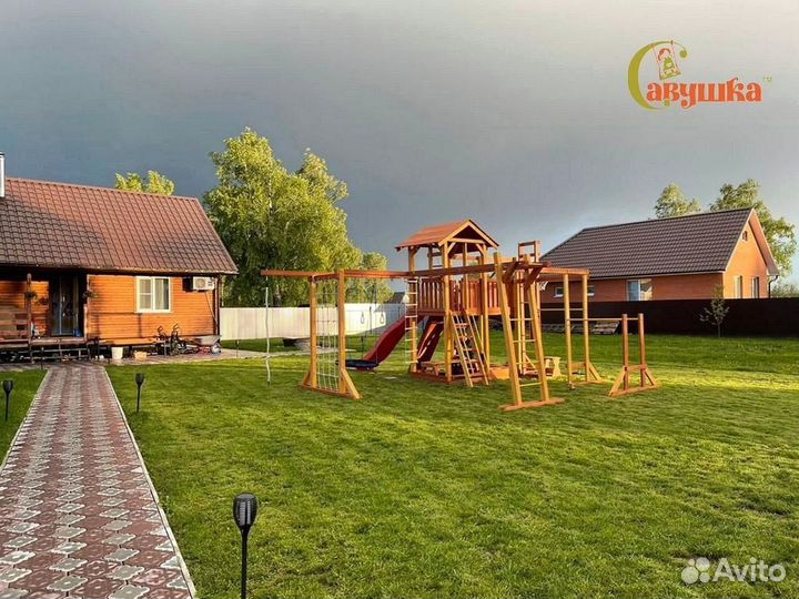 Детский комплекс песочница горка качели