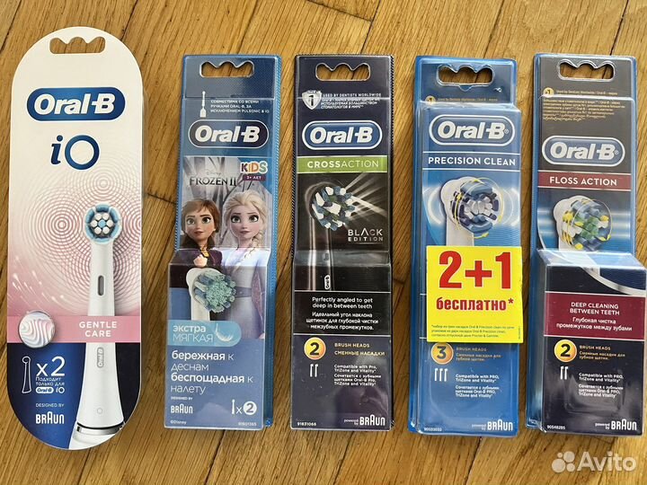 Насадки для зубной щетки oral; разные