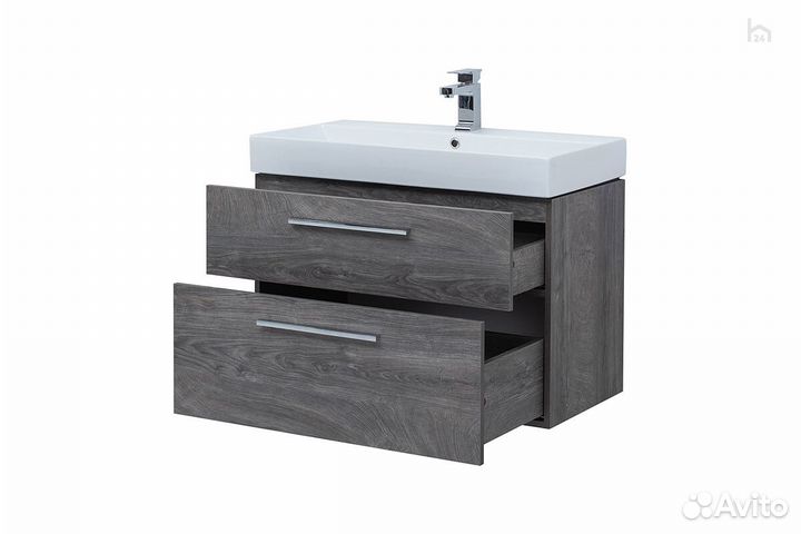 Тумба под раковину 85 Slim Synergy (2 ящика) Nova