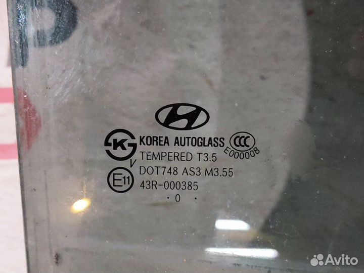 Стекло заднее правое Hyundai Santa Fe 2