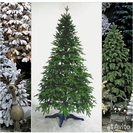 Искусственные елки и гирлянды