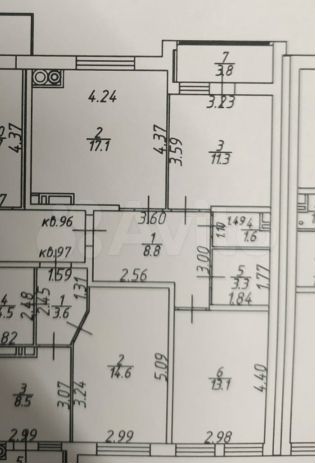 2-к. квартира, 60 м², 17/21 эт.