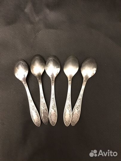 Кофейные мельхиоровые ложки 5 шт