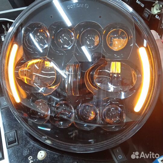 Светодиодные фары Нива, УАЗ и т.д. с дхо