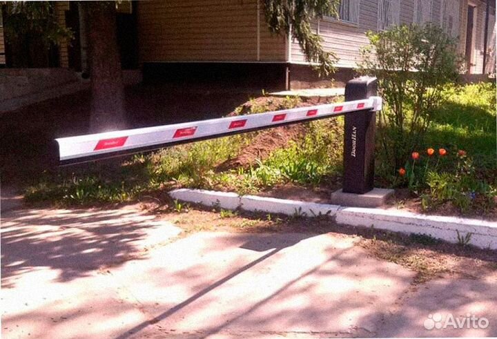 Установка шлагбаума