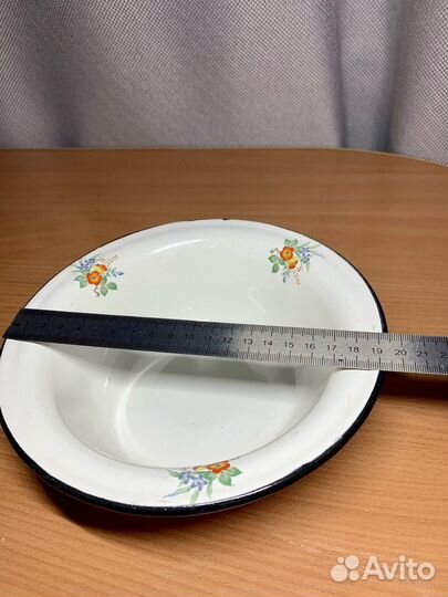 Миска эмалированная с декором СССР