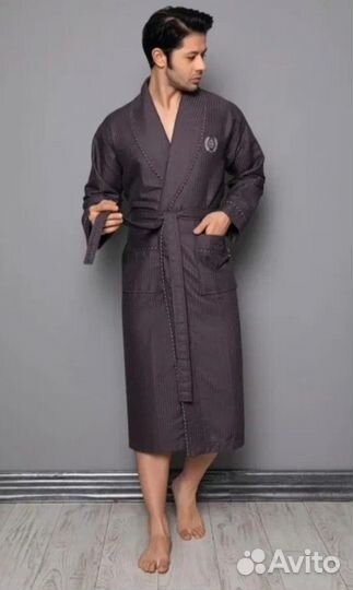 Мужской вафельный халат