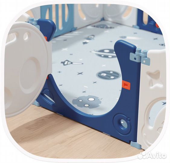 Манеж unix Kids supreme Space с качелями