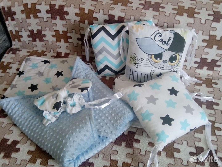 Бортики,одеяло,простынь