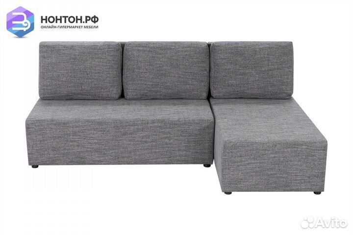 Диван угловой еврокнижка Комо серый