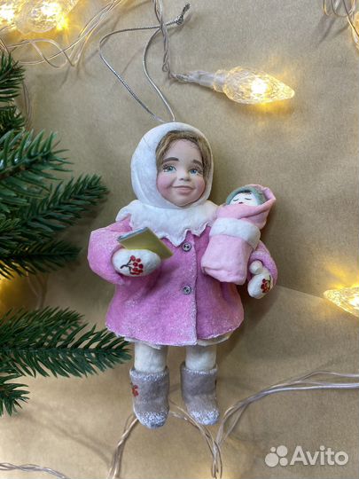 Ватные елочные игрушки