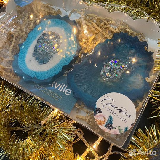 Подстаканники из эпоксидной смолы подарок