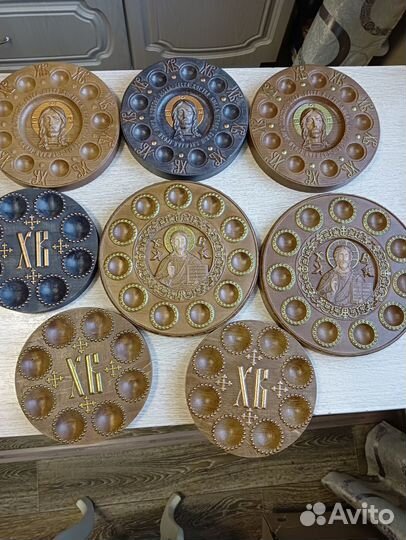 Менажницы, поднос и блюда пасхальные