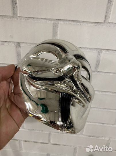 Маска Гая Фокса, серебро