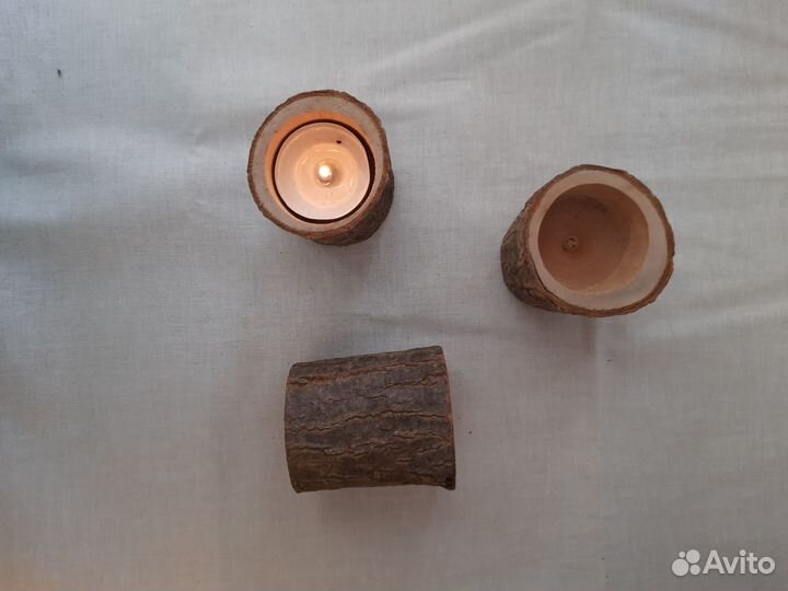 Подсвечник деревянный, сосна