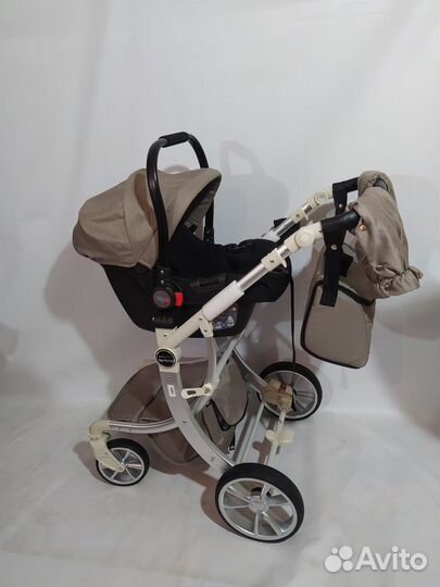 Коляска новая Farfello 3в1 и 2в1. Цвет Латте