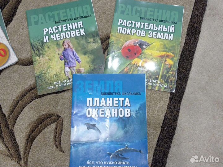 Рабочие тетради, атлас, учебники для школы