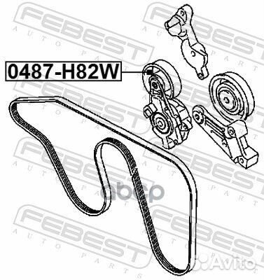 Ролик натяжной 0487-H82W Febest