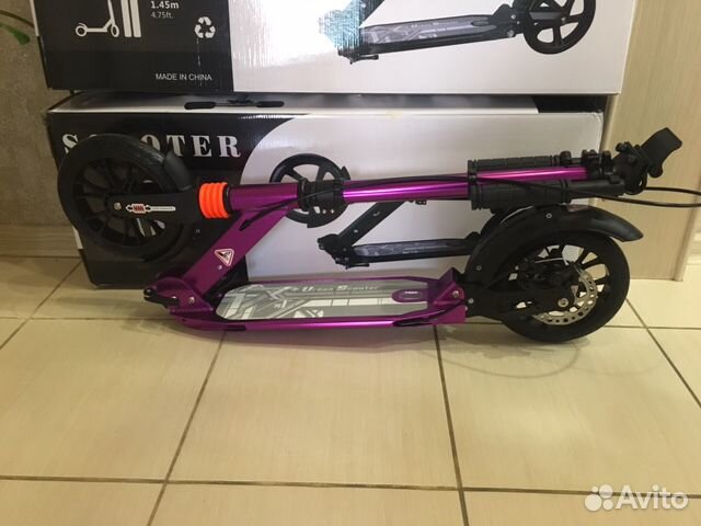 Самокат дисковый urban, хамелеон, новый