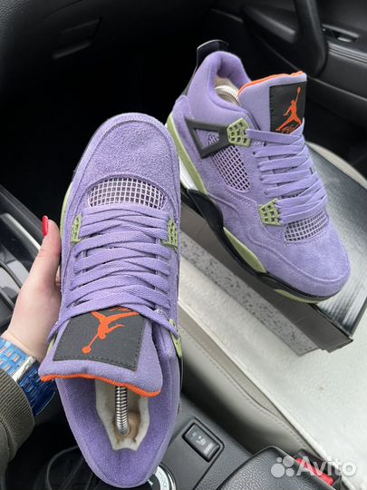 Jordan 4 Canyon Purple р.41-46 зима/шерсть