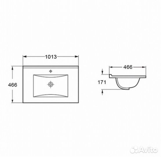 Мебель для ванной Vincea Mia MC100 дуб винтаж Antracit