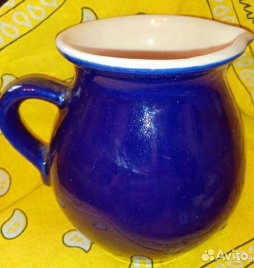 Красивый молочник /графин Ваза СССР Кобальт Винтаж