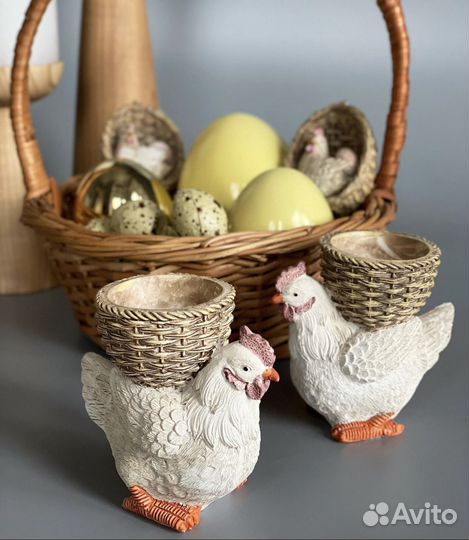 Настольный декор подставка для яйца курочка