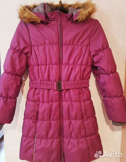 Зимнее пальто для девочки 140