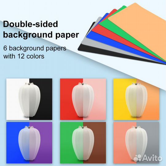 Фотобокс 25х25 см. с подсветкой, 12 фонов + сумка