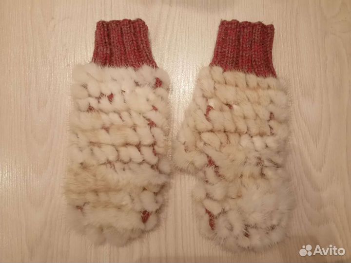 Варежки норковые детские