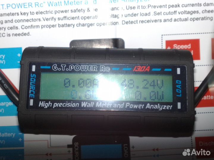 Ваттметр для электровелосипеда GT Power 130A