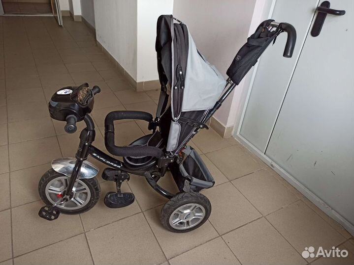 Трехколесный детский велосипед с ручкой бу