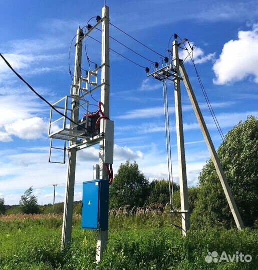 Установка столбов монтаж опор лэп от 10 штук