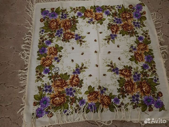 Павловопосадский платок шерсть