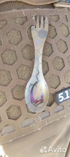 Титановая ложка - вилка TAD Gear, PDW