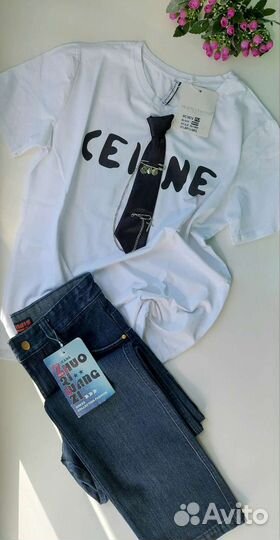 Новые джинсы футболка Monte cervino р 42-44 см