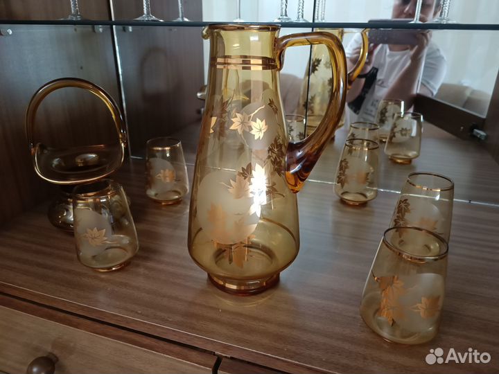 Набор богемского стекла