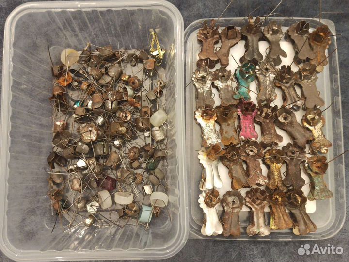 Прищепки и подвесы для ёлочных игрушек СССР