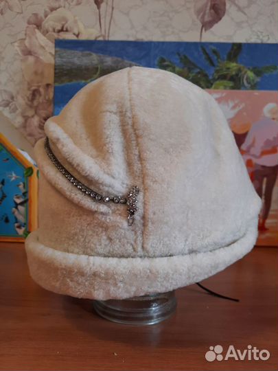 Шапка натуральный мех, мутон