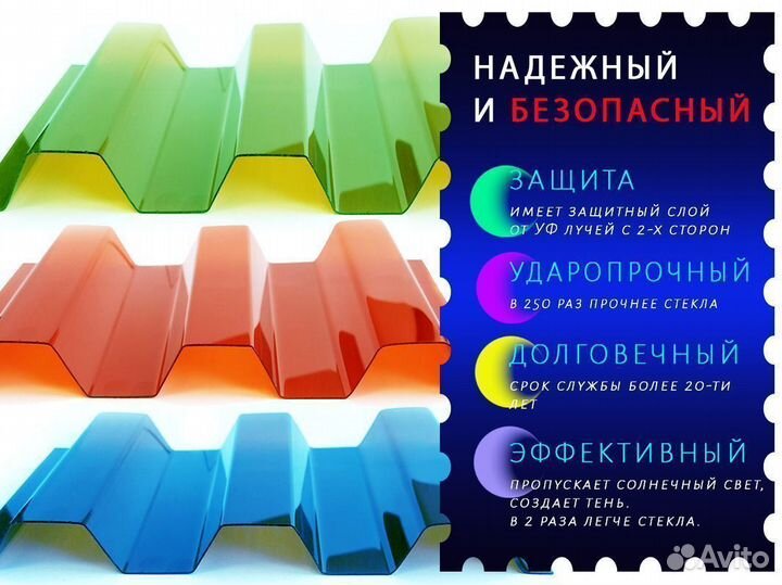 Поликарбонат волновой для крыши