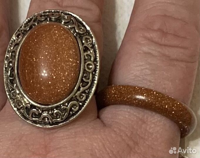 Новые браслет кольца с авантюрином