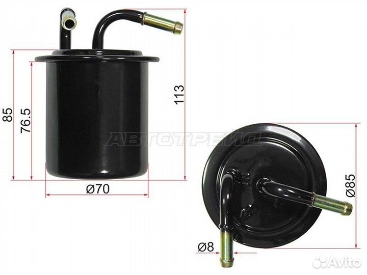 Фильтр топливный subaru forester 97-07, impreza 92-07, legacy 88-03