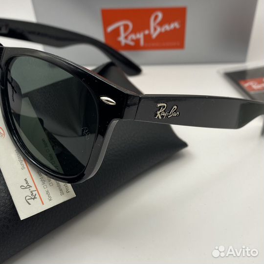 Очки ray ban wayfarer 2140 black глянец стекло
