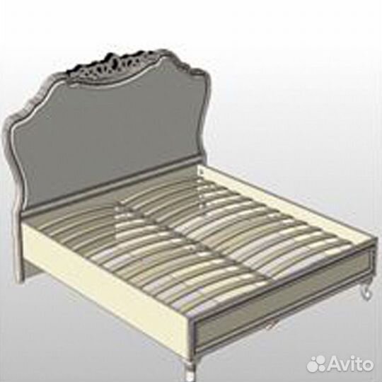 Кровать с мягким изголовьем Мокко 1600, серый камень