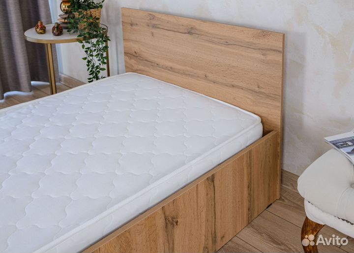 Кровать односпальная с матрасом 80х200
