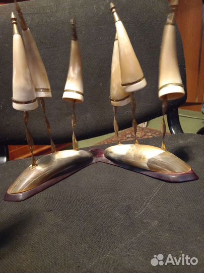 Набор шампуров с рожками для коньяка времен СССР